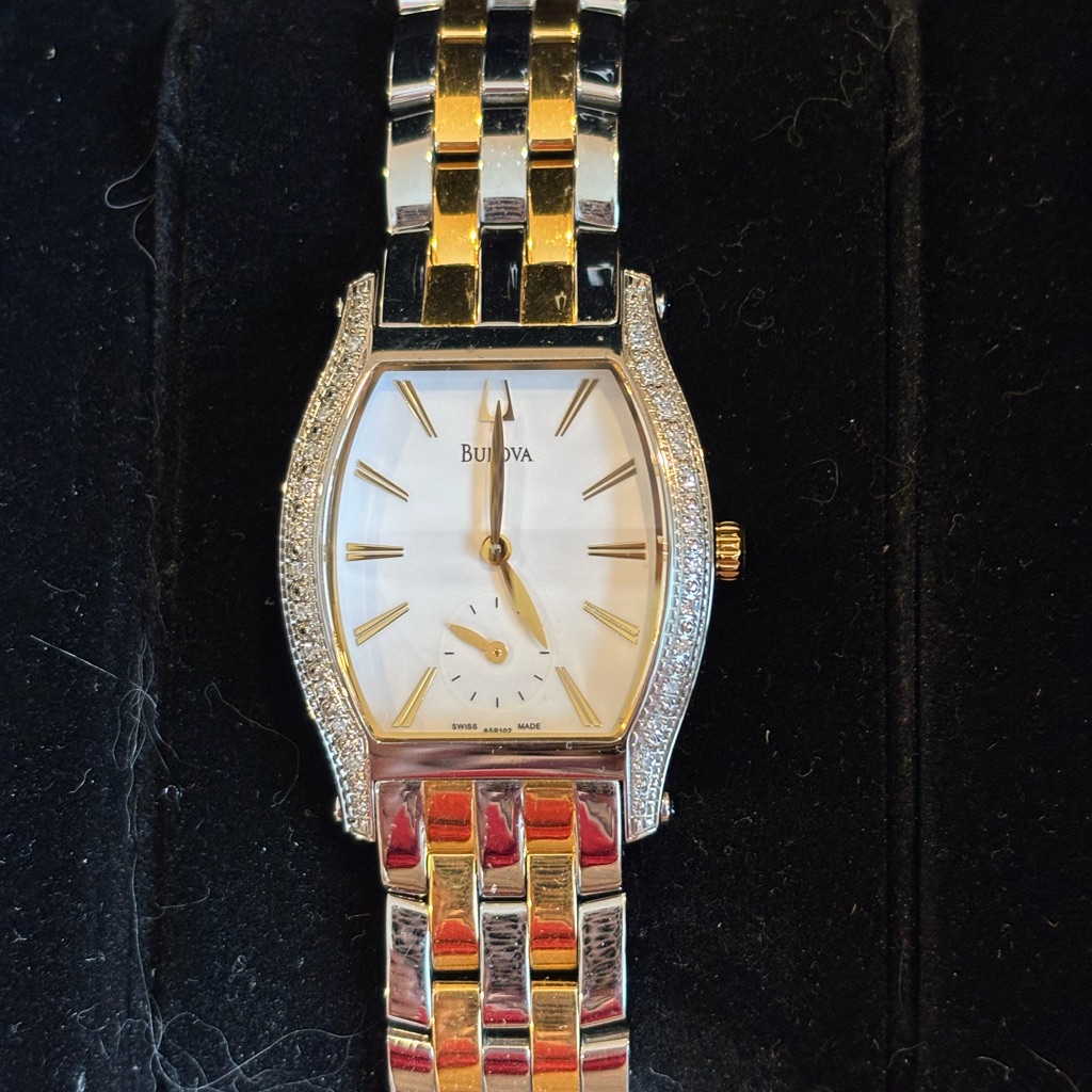 Bulova Womens DiamondGold And Silver Watch